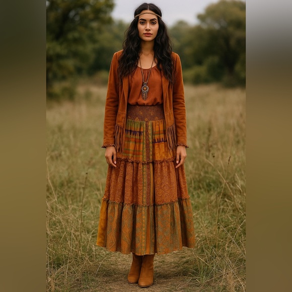 Kantha Bae Dresses & Skirts - KANTHA MONARCH MAXI SKIRT OOAK